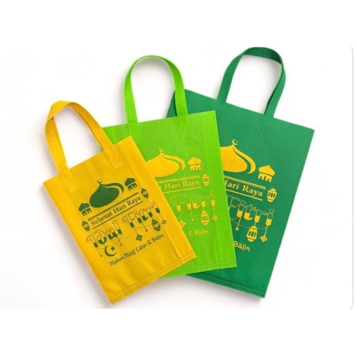 

TAS SPUNDBOND PARCEL GOODIE BAG IDUL FITRI LEBARAN DESIGN 5D-3 UKURAN