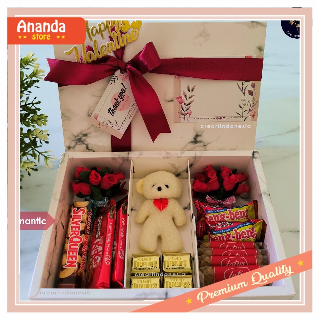 

Kado Buat Pacar Gebetan Anniversary Wisuda Teman / Hampers Valentine _ Premium Teddy Marble