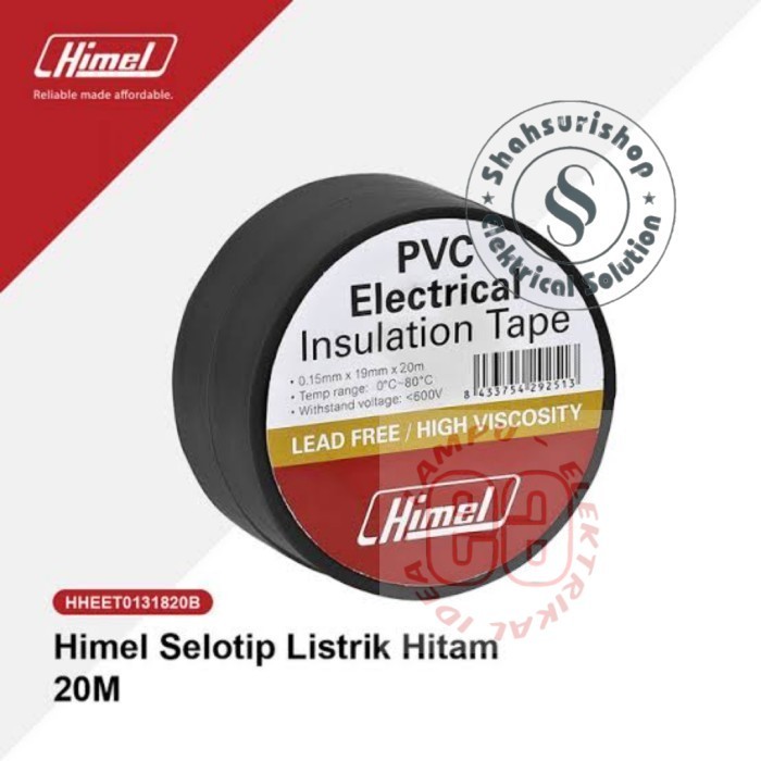 

HIMEL SELOTIP LISTRIK HITAM 20M Murah Berkwalitas