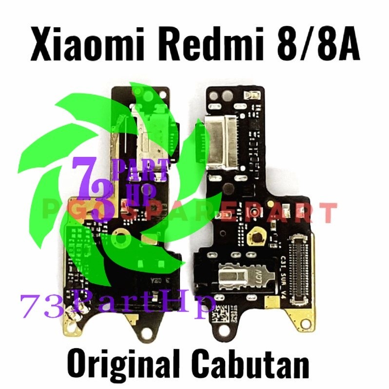 Original Cabutan Flexible Connector Charger & Mic Xiaomi Redmi 8 8A - Flexibel Konektor Papan PCB Ca