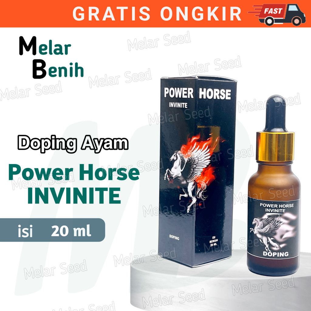 Doping kuda power horse invinite - Doping Ayam Premium Penambah Stamina Obat Tetes