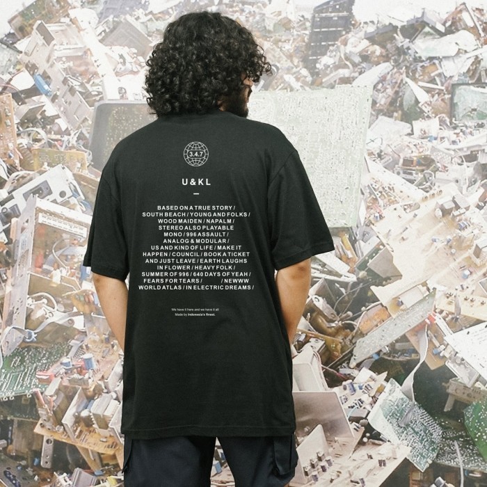 [COD] UNKL347 T-Shirt Hitam Bahan Combed Motif NOOM Kaos Pria Original