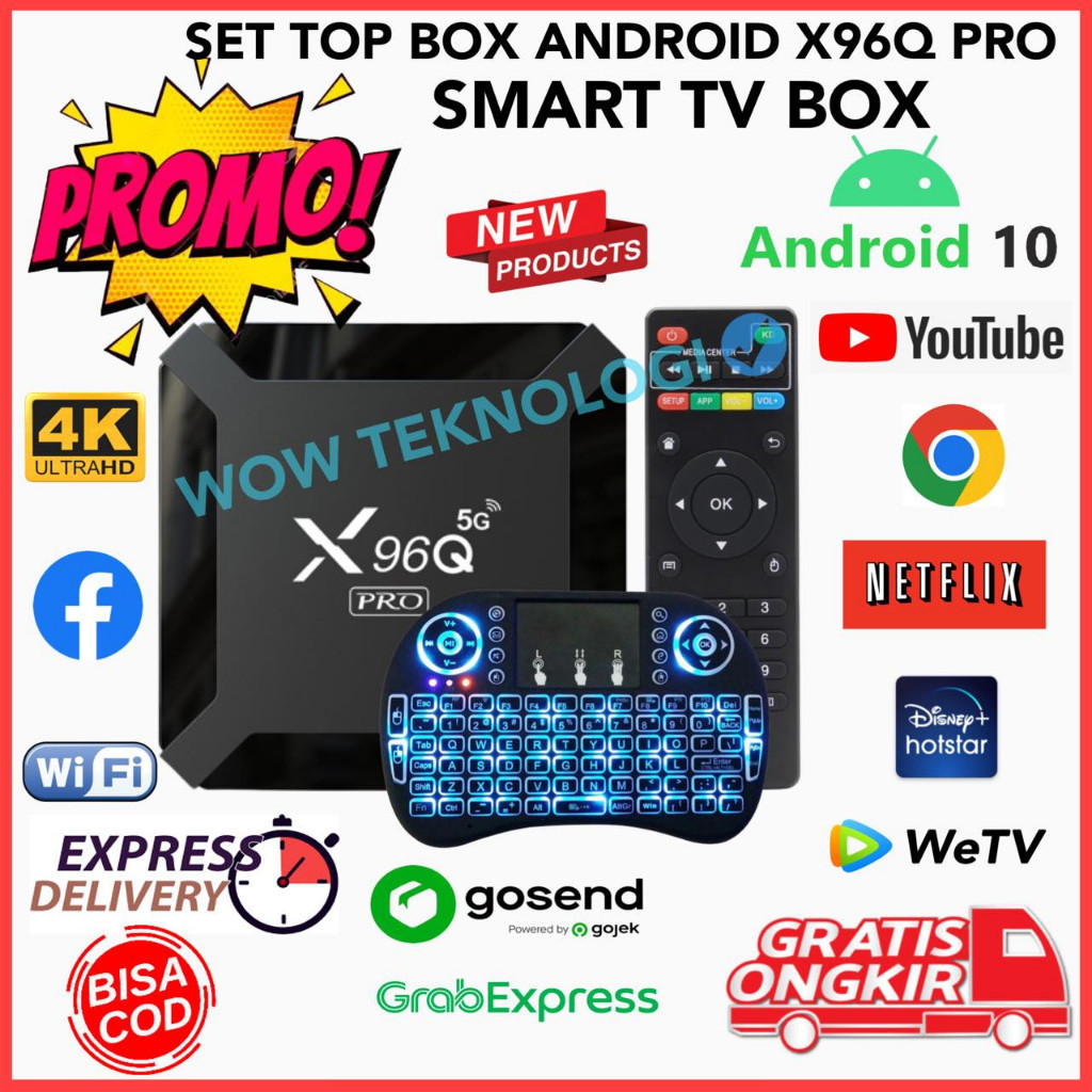 Set Top Box Digital Android X96Q PRO / STB Android TV BOX X96Q PRO Smart Media Player