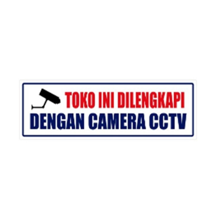 

signboard sign stiker tanda ADA CAMERA CCTV 30 x 10 CM