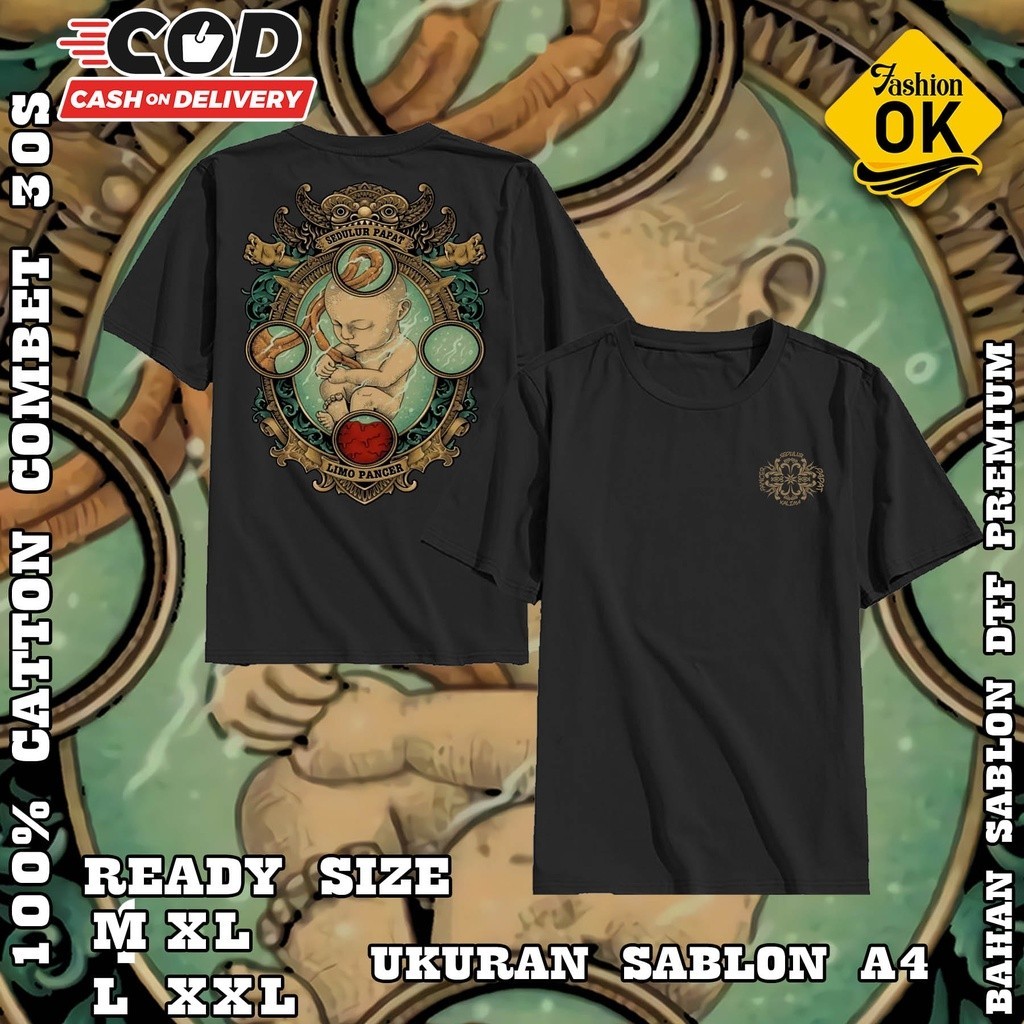 Kaos Jawa Sedulur Papat Kalimo Pancer Baju Budaya Jawa Bali