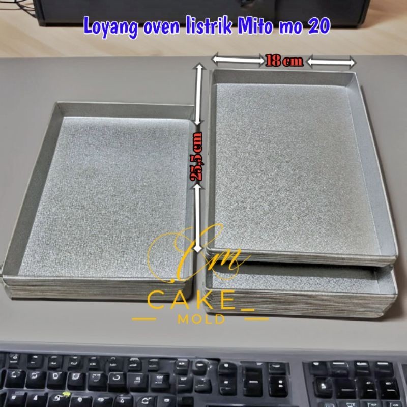 loyang oven listrik mito mo 20 kapasitas 12liter - cetakan kue alumunium anti lengket
