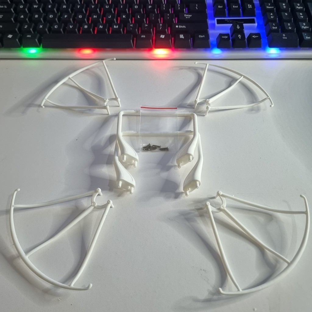 Pelindung baling-baling + kaki pendaratan Drone Fly X5 | Propeller protector + Landing gear Drone Fl