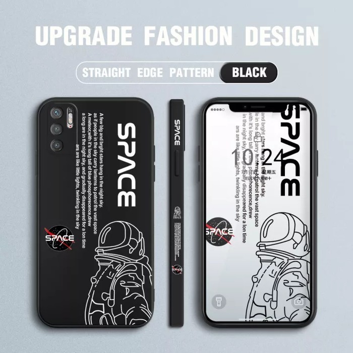 Soft Case Redmi Note 10 5G Matte Silicone Casing Cover Space NASA