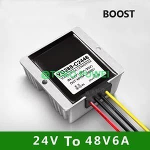 DC Waterproof Converter 24V To 48V 6A Car Power Adaptor Regulator AW50 Original Quality