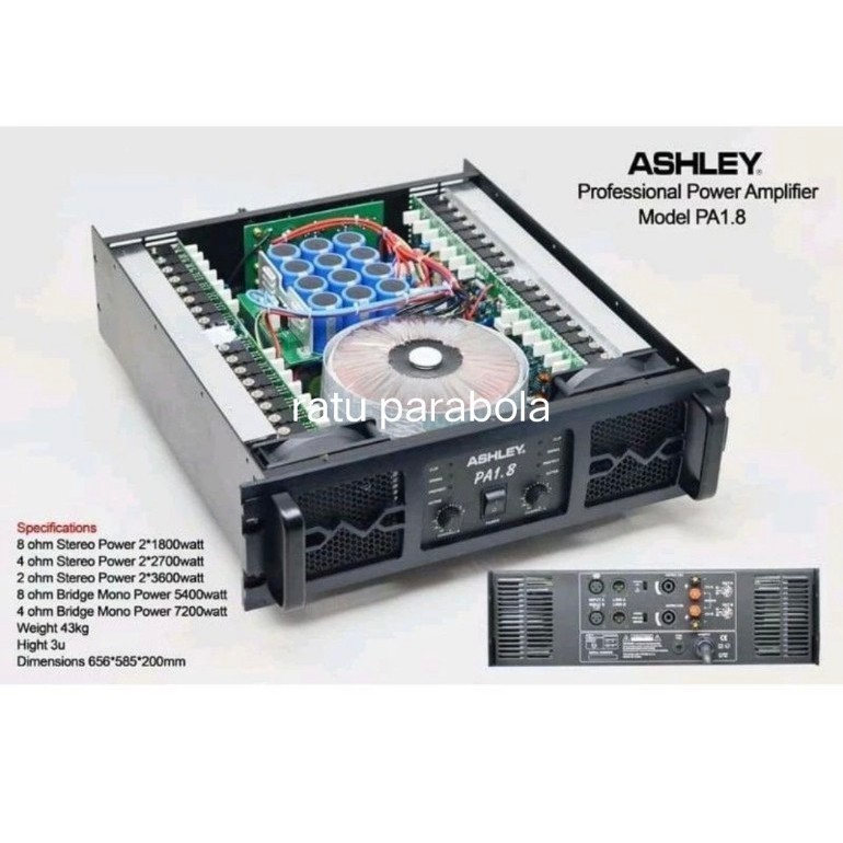 Power Ashley PA 1.8 original Professional power amplifier
