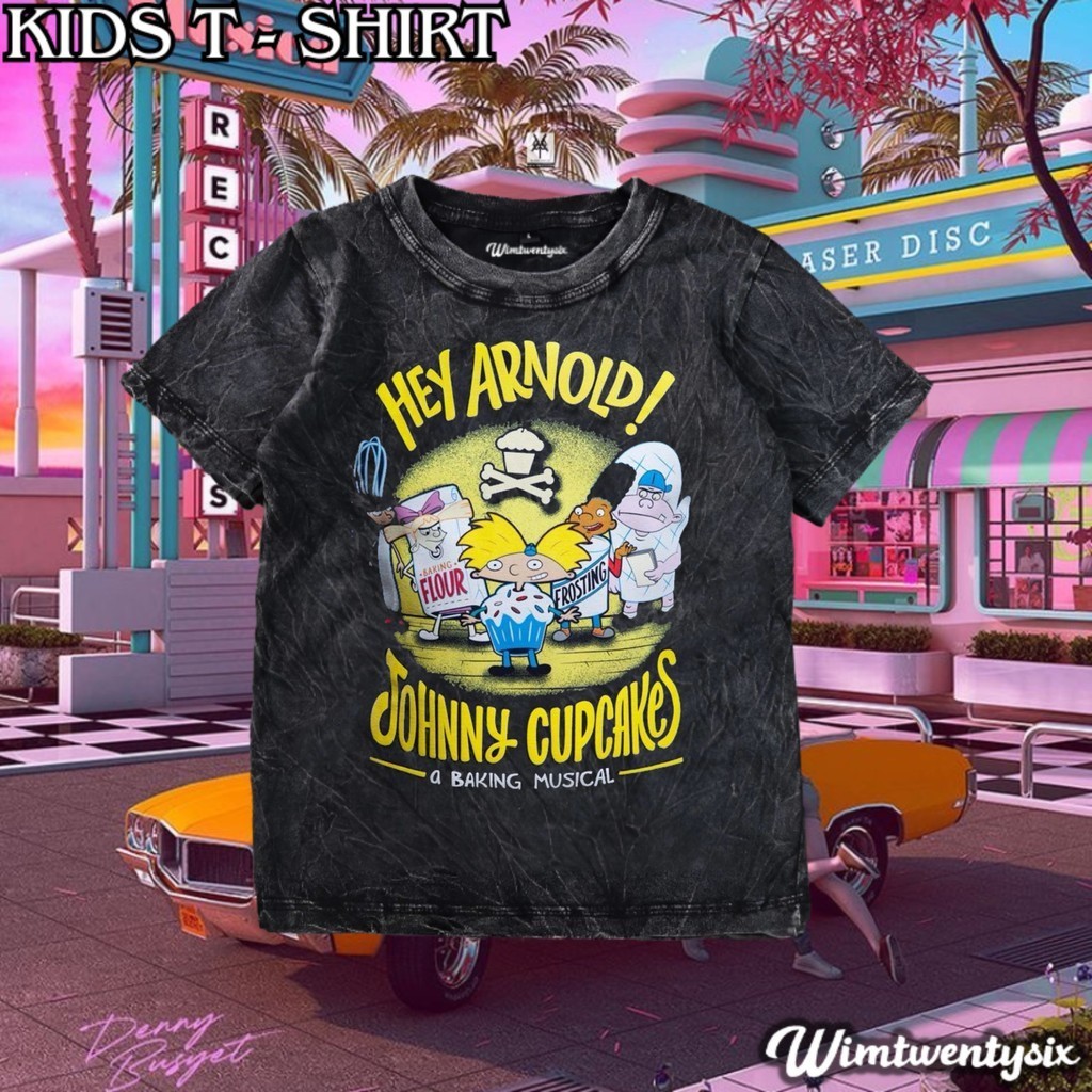 kaos hey arnold Johnny cupcakes washing vintage tee | kaos anak | baju anak