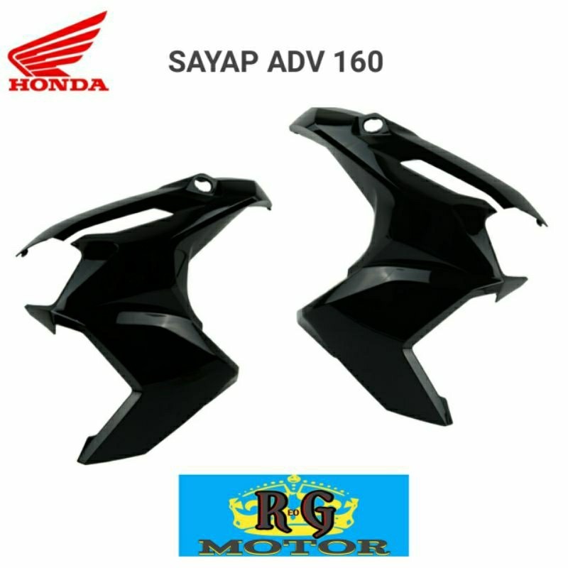 Cover Sayap Samping Kiri atau Kanan Hitam Kilap Honda ADV 160 Ori AHM 64501K0W 64502K0W