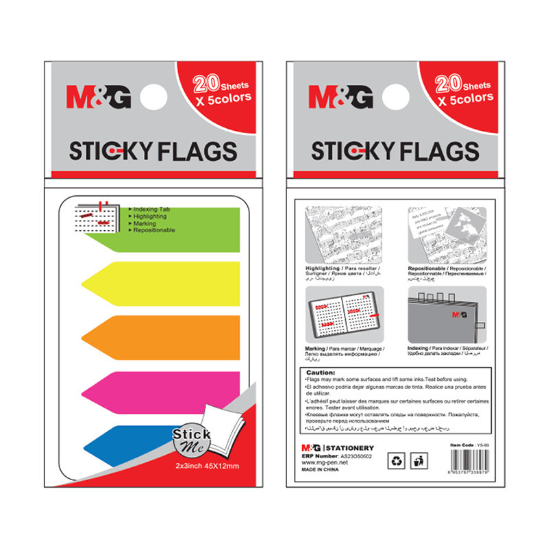 

M&G Index & Mark Sticky Notes YS-99 Plastic 5 Colors 45 x 12 mm Penanda Bahan Plastik M&G 5 Warna - SHAGB