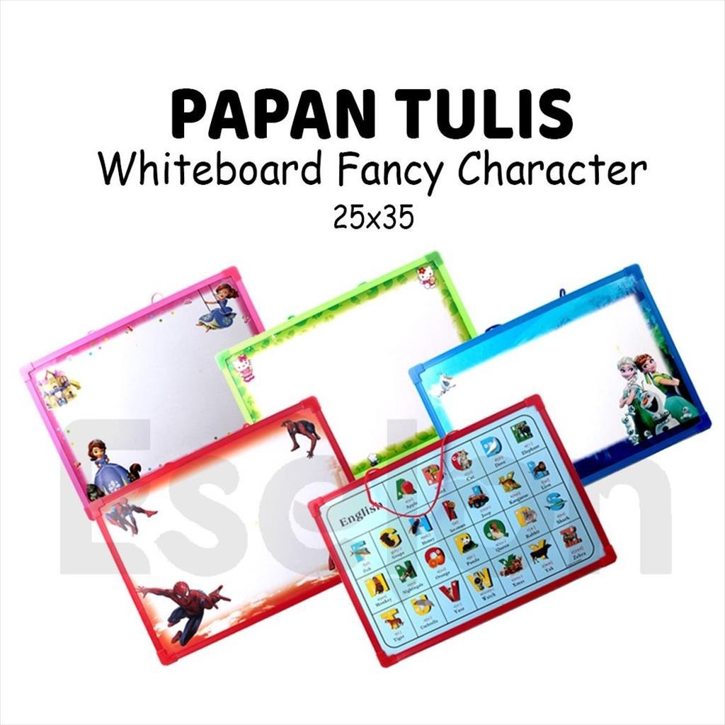 

[ES.JKT] Papan Tulis Karakter Medium / 25*35 / Papan Tulis Anak Whiteboard