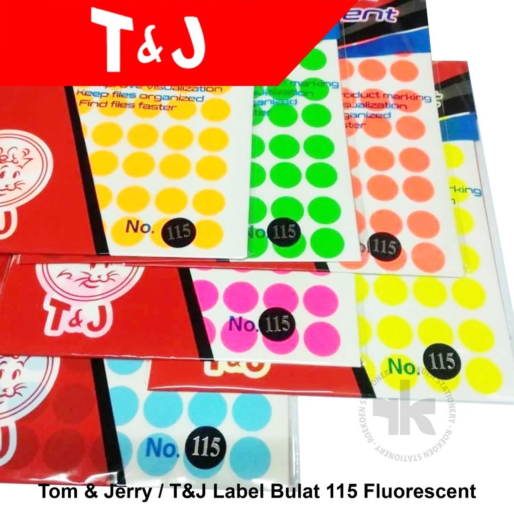 

Tom & Jerry TJ Label 115 Bulat D17mm Fluorescent