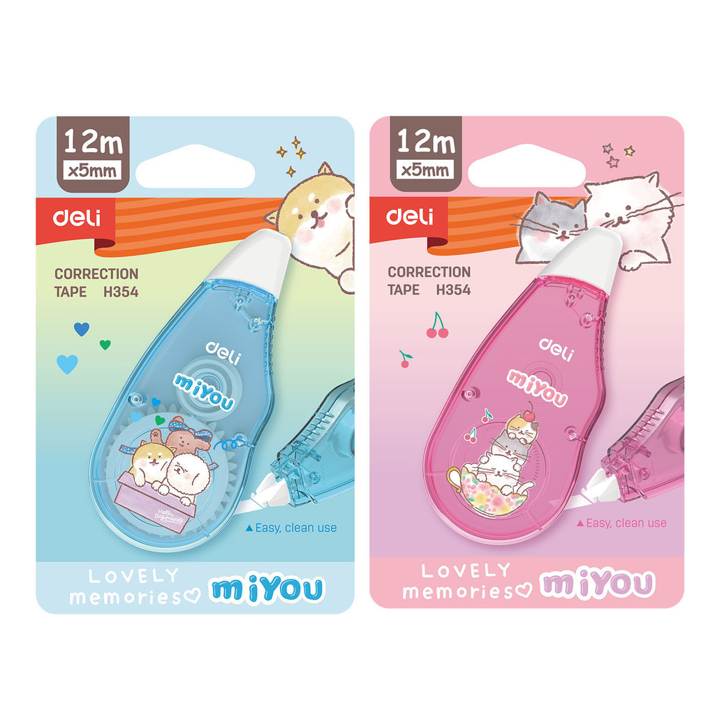 

Correction Tape / Tipe-x Kertas Deli Miyou 5mm x 12m - EH354
