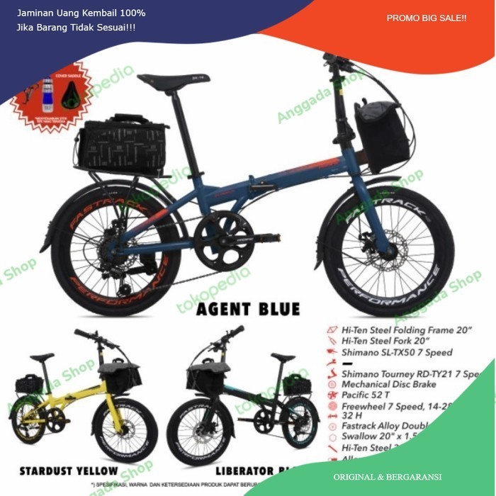 PROMO FLASH SALE SEPEDA LIPAT 20 INCH PACIFIC SPLENDID 250 ASLI ORIGINAL MURAH SURABAYA