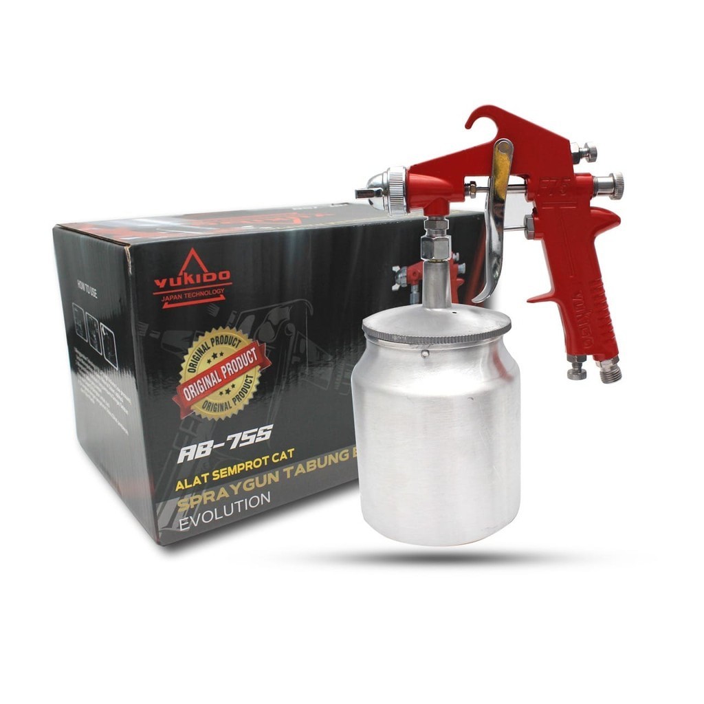 

ORI!! YUKIDO JAPAN F75 S Spray Gun Semprotan Cat Tabung Bawah F75S 750 cc Termurah Berkualitas