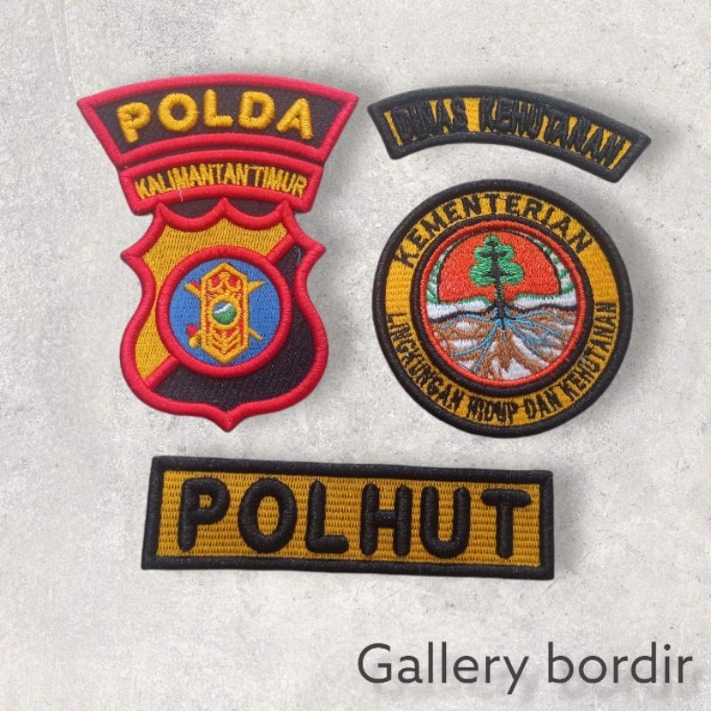 bordir polhut timbul pdh | polisi hutan atribut