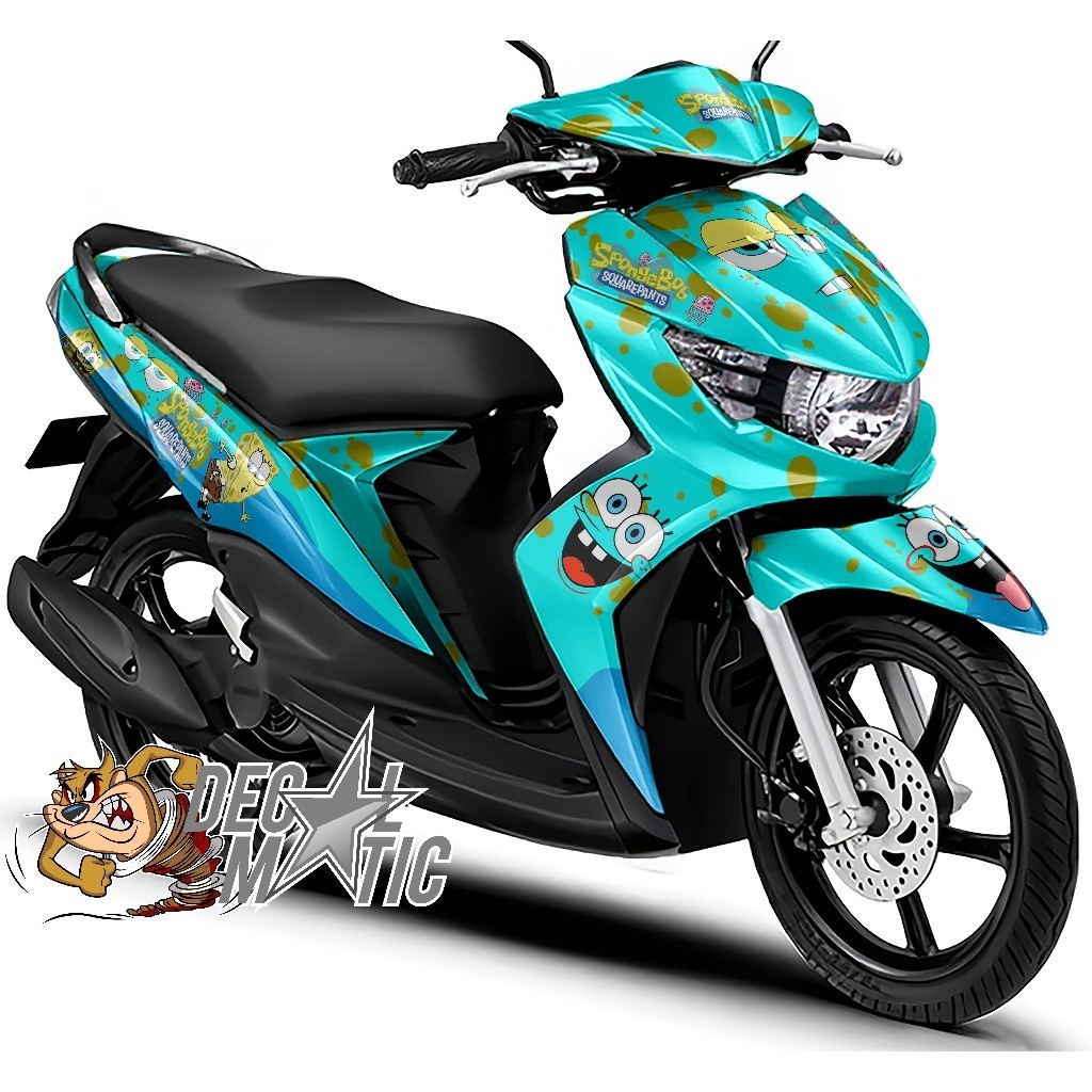 Stiker Motor Mio Soul Full Body Decal Soul GT 115 SOUL GT 125 Full Body - Spongebob