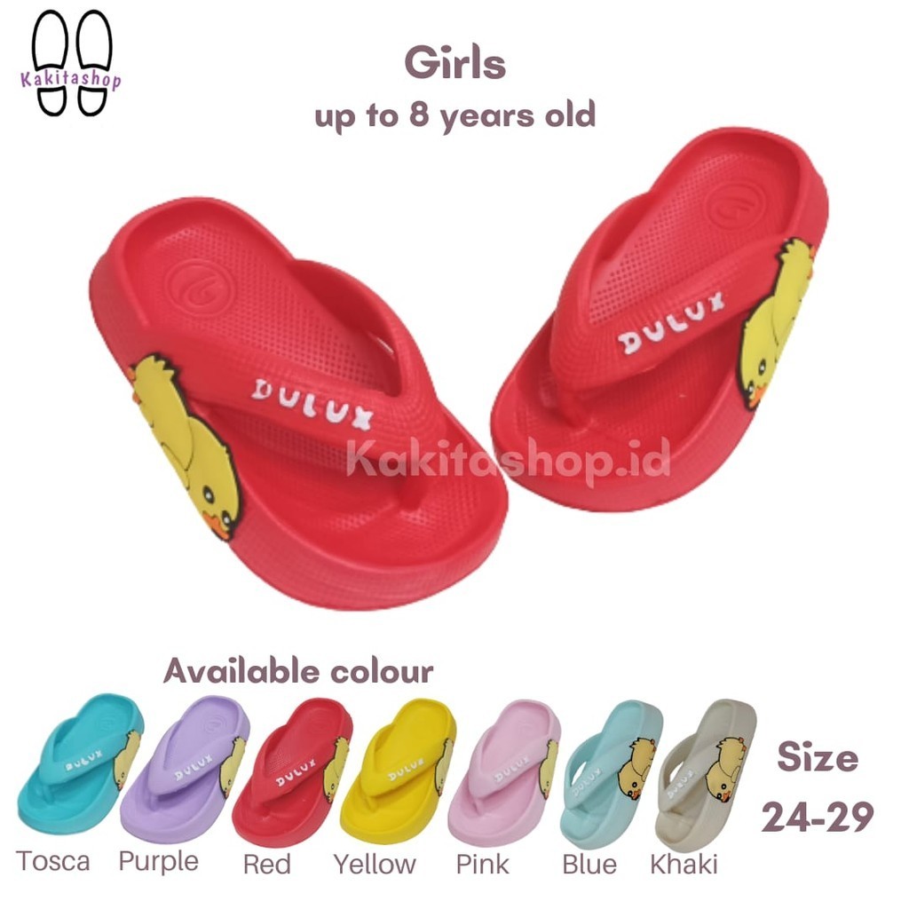 Kakita - Sandal Anak Perempuan Dulux Karakter Duck Usia 2 s/d 6 Tahun 510D