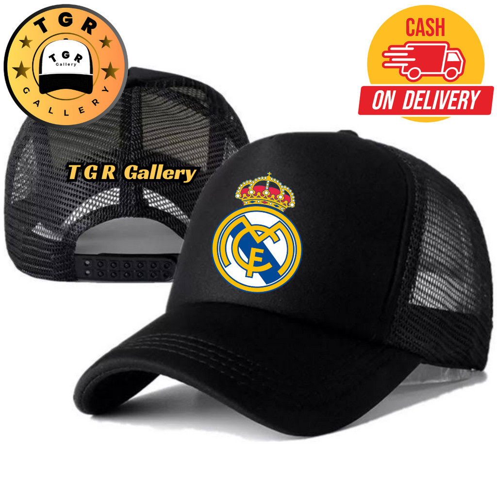 TGR Gallery Topi Trucker REAL MADRID - Topi Distro REAL MADRID Logo - Topi REAL MADRID Premium - Top