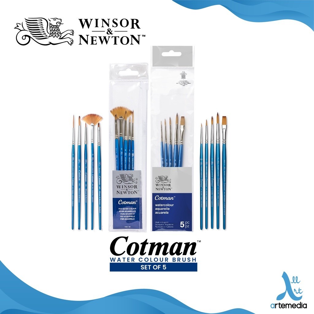 

Winsor & Newton Cotman Kuas Lukis Set 5 Synthetic Brush