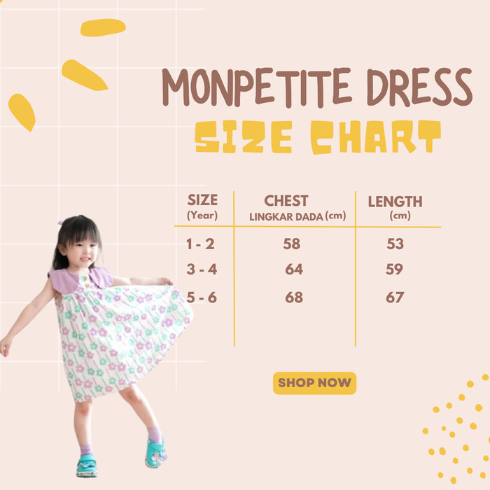 Monpetite Mini Rose Ribbon Red Dress - 3-4 Tahun