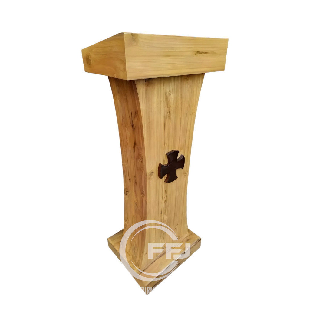MIMBAR GEREJA JATI MINIMALIS , PODIUM GEREJA MINIMALIS KAYU JATI