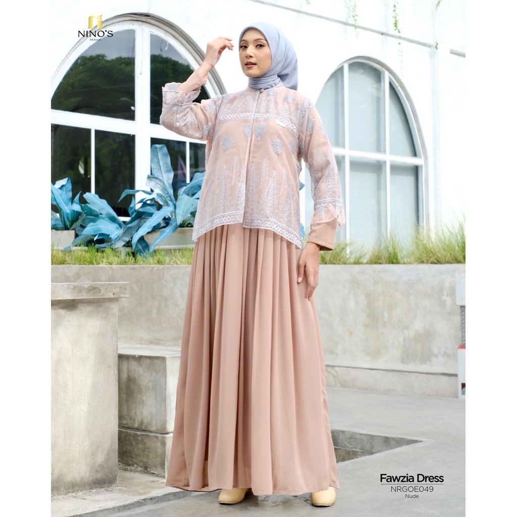 Ninos Design  Fawzia Dress Muslim - Organza Embroiderry
