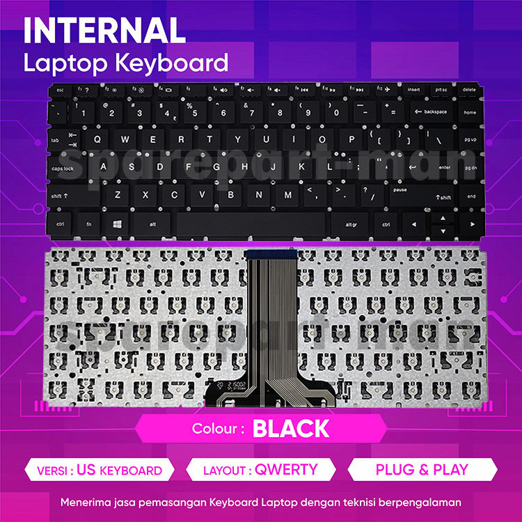 Keyboard Laptop for HP 14-BS745TU 14-BS111TU 14-BS110TU ori