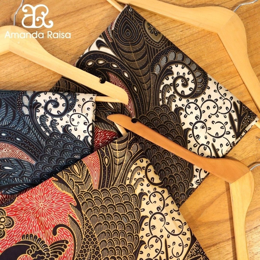Kain Batik Meteran Potongan Motif Merak Samudra ing Jagad