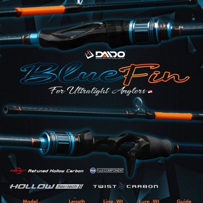 Joran Daido Bluefin 4-8lb spinning 210cm Fuji Guide Ultralight Casting Rod MBP