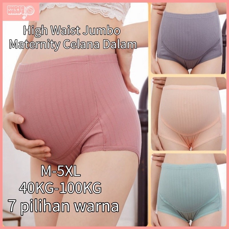 AIMER Celana Dalam Jumbo Hamil pinggang tinggi Cd wanita ibu hamil katun tipis berbentuk U cd 837