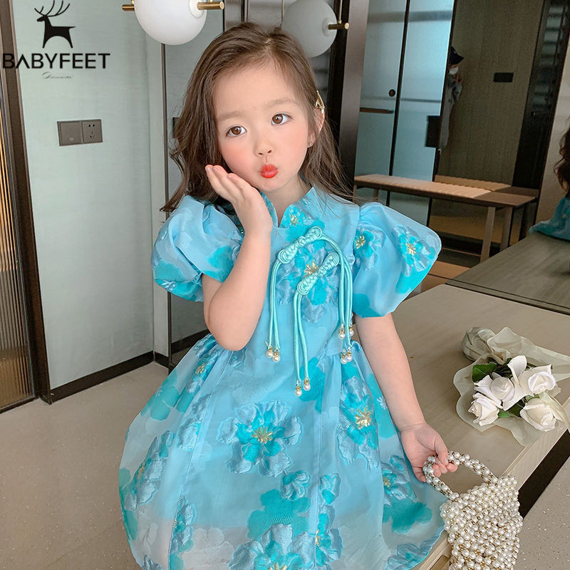 Girl's cheongsam dress, new Hanfu princess dress