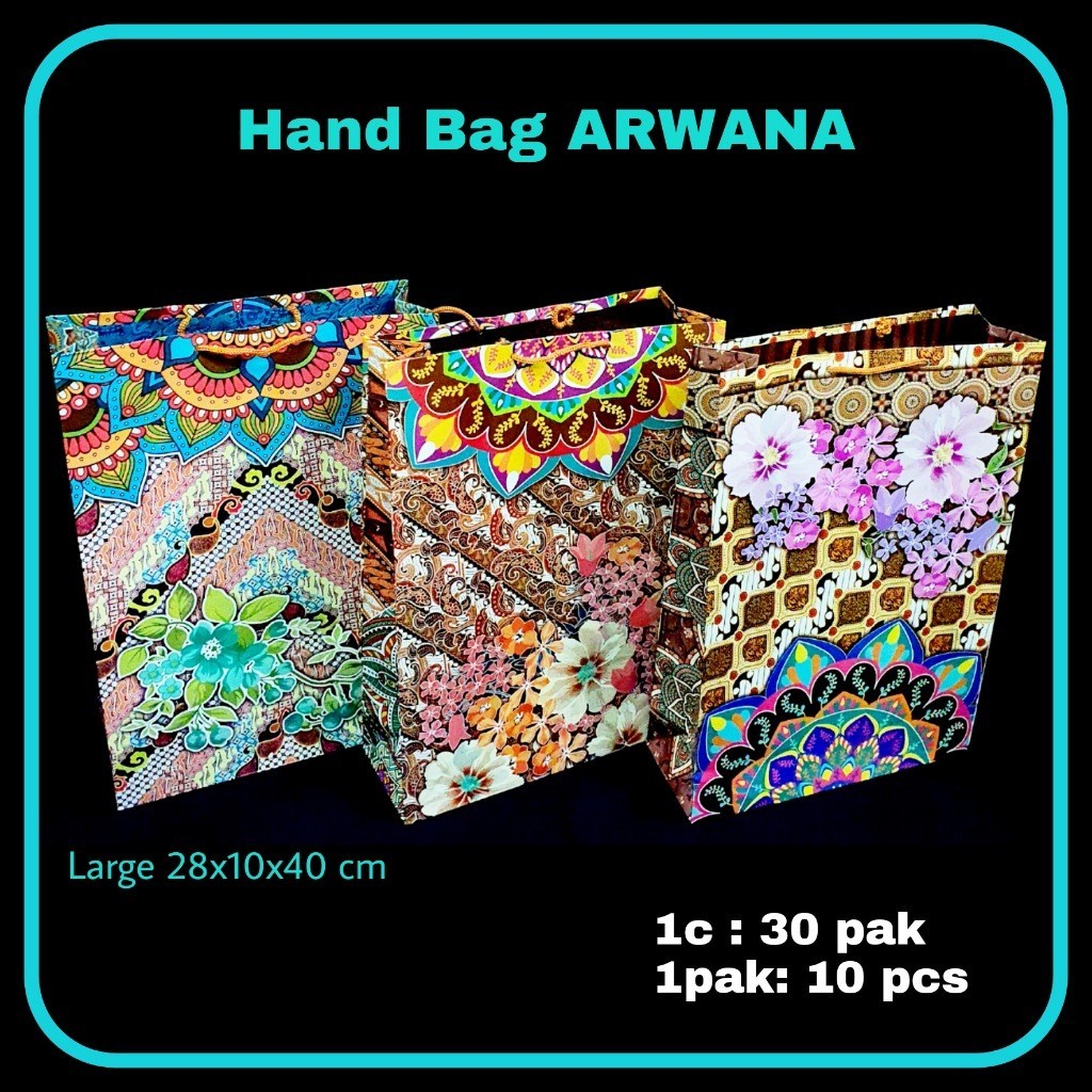 

GG Hand Bag Kertas Arwana L(minimal 6)/Goodie Bag/Tas Tenteng/Tas Kado/Tas Hadiah