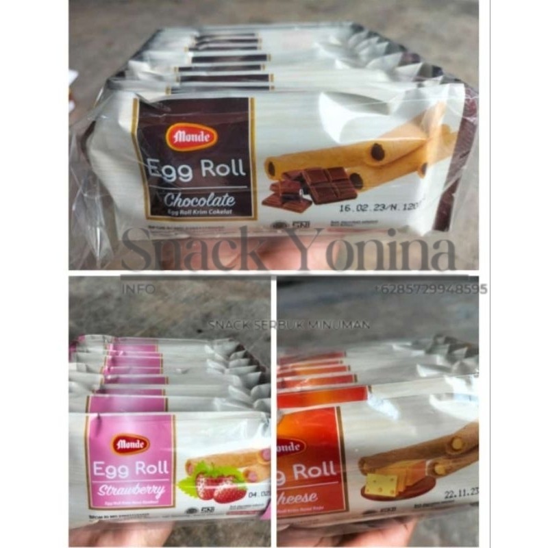 

Monde Eggroll 1 pak isi 10×35 gr Coklat/Strawbery/KejuGratis Ongkir & COD