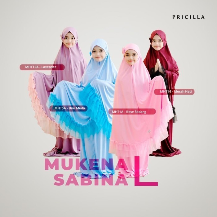 Mukena Anak 1-12 tahun Rukuh Mukenah Anak Adem - Lavender, S
