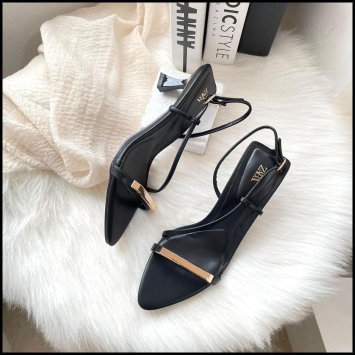 Sandal High Heels Wanita Import Branded Zr Heels 7Cm