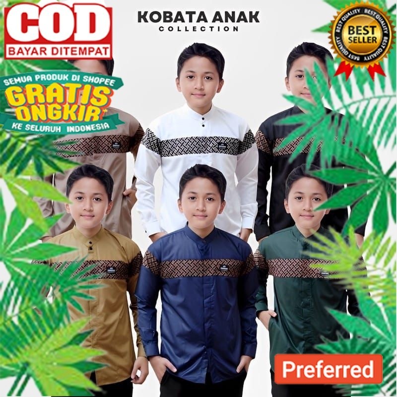 Atasan Muslim Anak Laki Laki Baju Muslim Anak Laki Laki Baju Koko Anak Usia 6 Sampai 16 Tahun Baju K