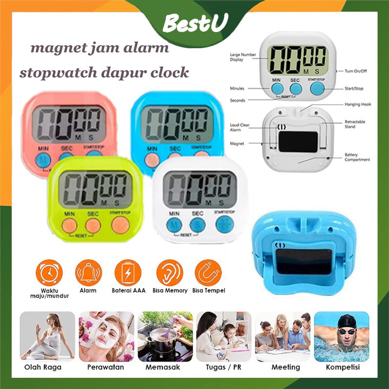 digital kitchen timer masak /Dapur Masak Clock Stopwatch Jam Digital/Stopwatch Cute