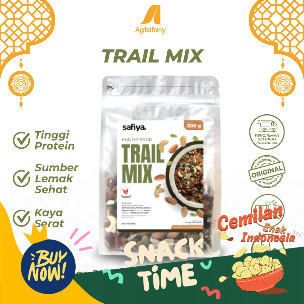 

Special Diskon Trail Mix Safiya 500 gr Kacang Buah Kering | Camilan Sehat Sereal Makanan Ringan Roasted Dried Fruit Healthy Food