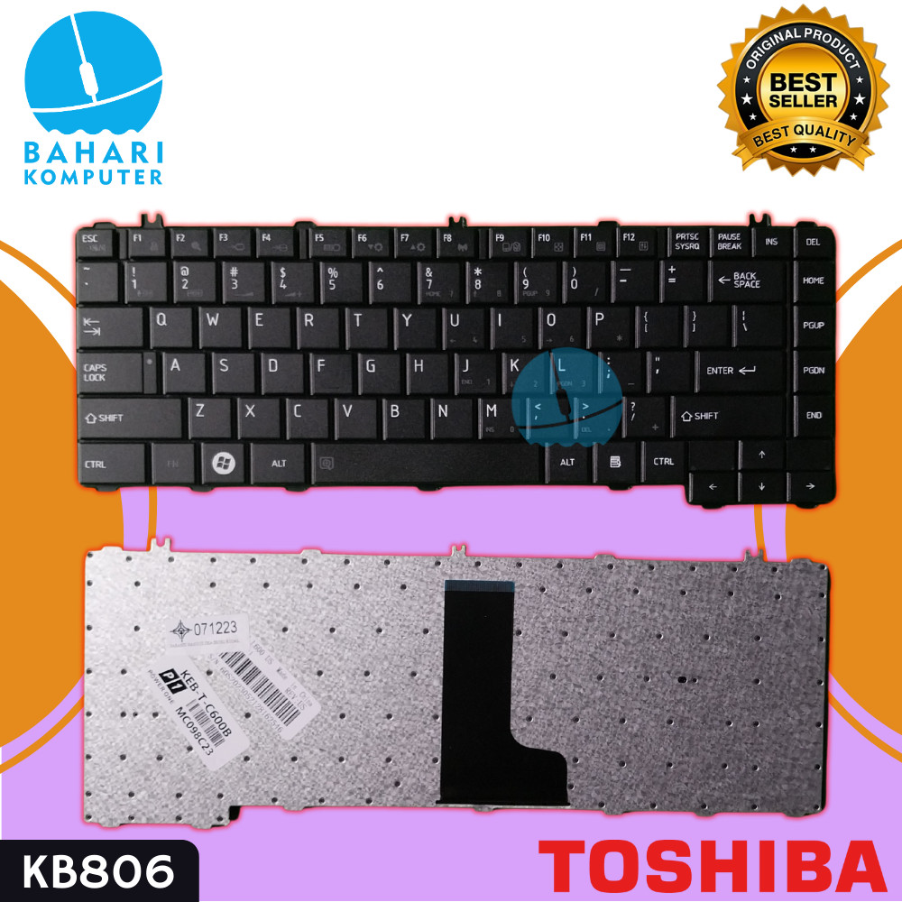 Keyboard Laptop Toshiba Satellite C600 C640 - Hitam