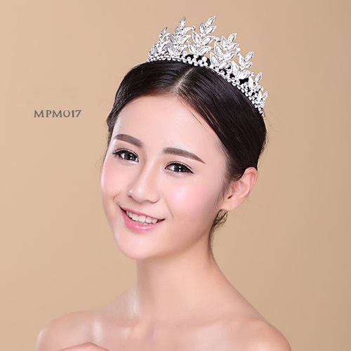 Aksesoris Sanggul Hijab Wanita Modern Daun Silver Mpm017