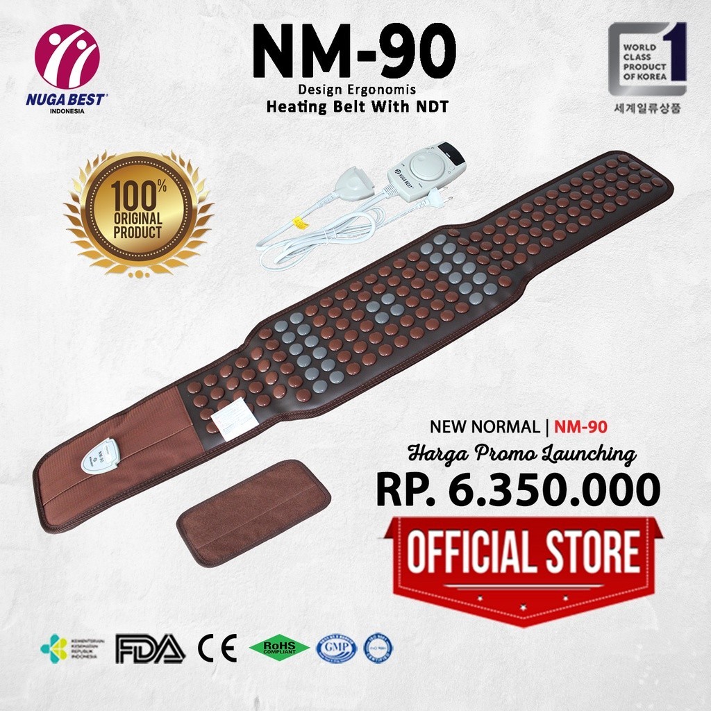 promo Alat terapi  Nugabest  |  NM-90 Heating Belt With NDT Nuga Best (Sabuk Kesehatan) asli korea