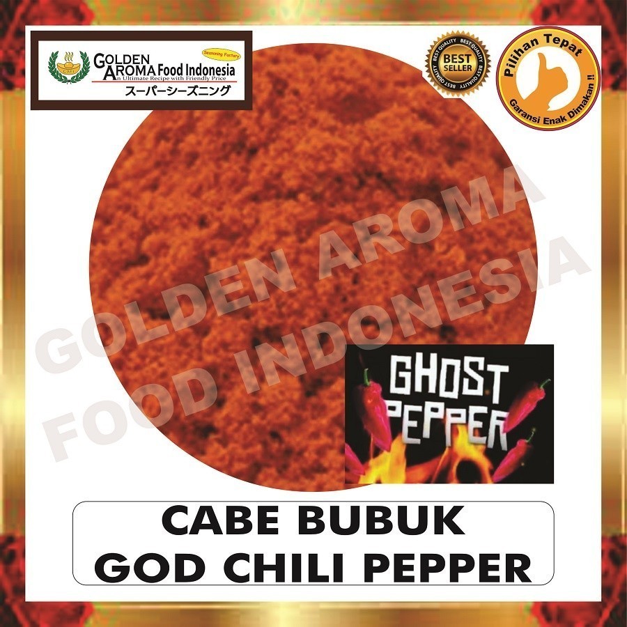 

Cabe Bubuk Ghost Pepper Paling Pedas 1 Juta Nodle 250Gram God Chilli Pepper Cabai 250 Gr Murah Enak powder halal lombok Rempah Pedas Spicy
