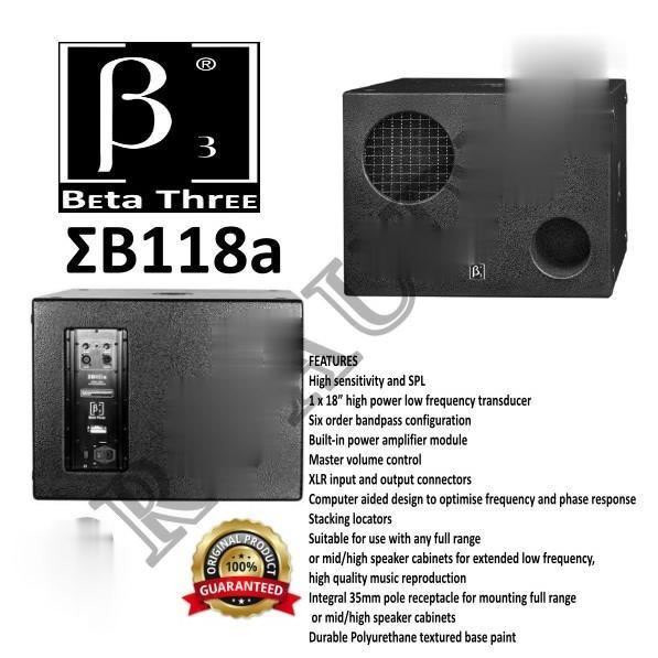 Speaker Aktif Subwoofer Beta 3 Sigma 118A / Beta3 Sigma B118 A B 118 A
