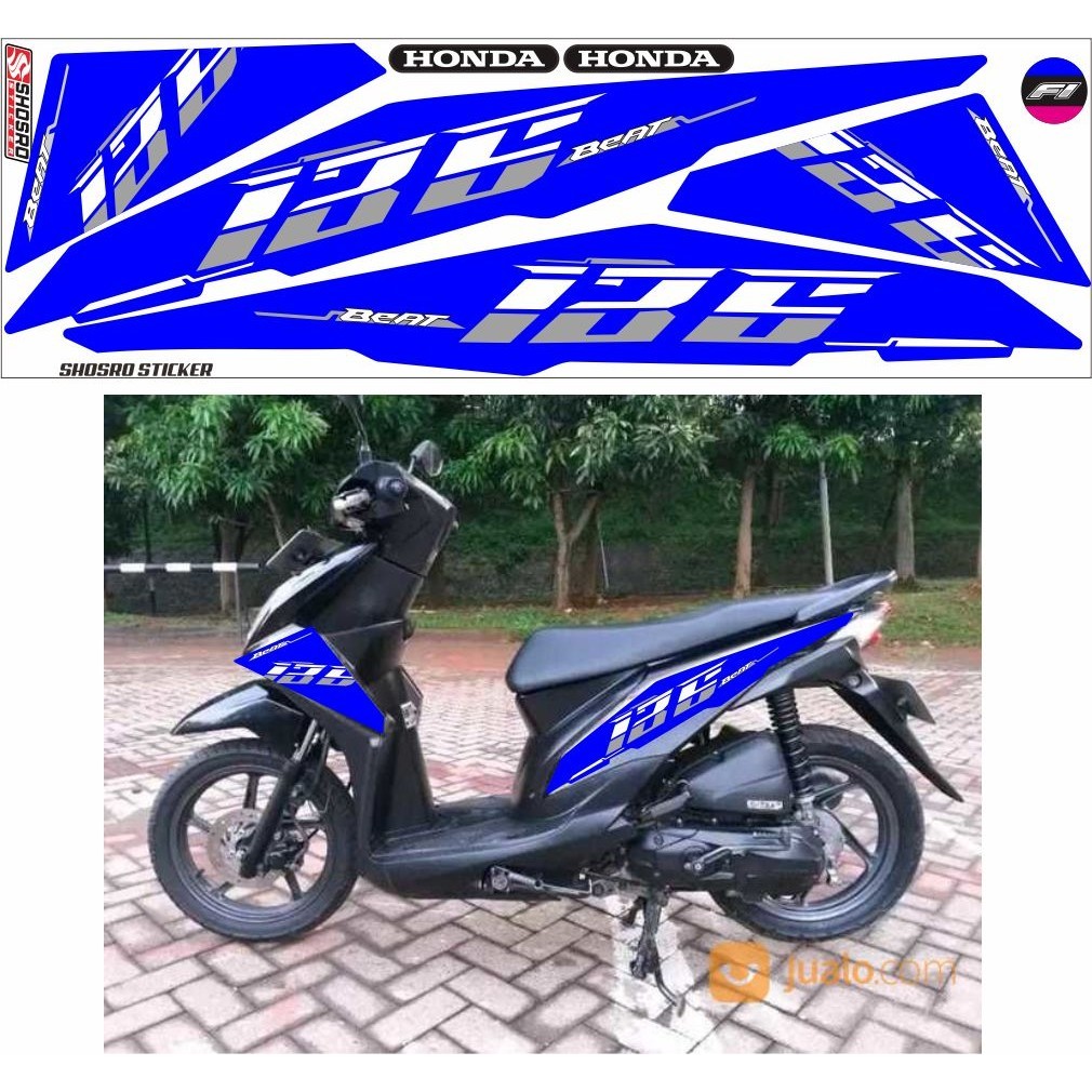 DECAL STIKER STIKER STIKER MOTIF STRIPING MOTOR BEAT FI 2012-2015 VARIASI STIKER BEAT FI 2014 MOTIF 