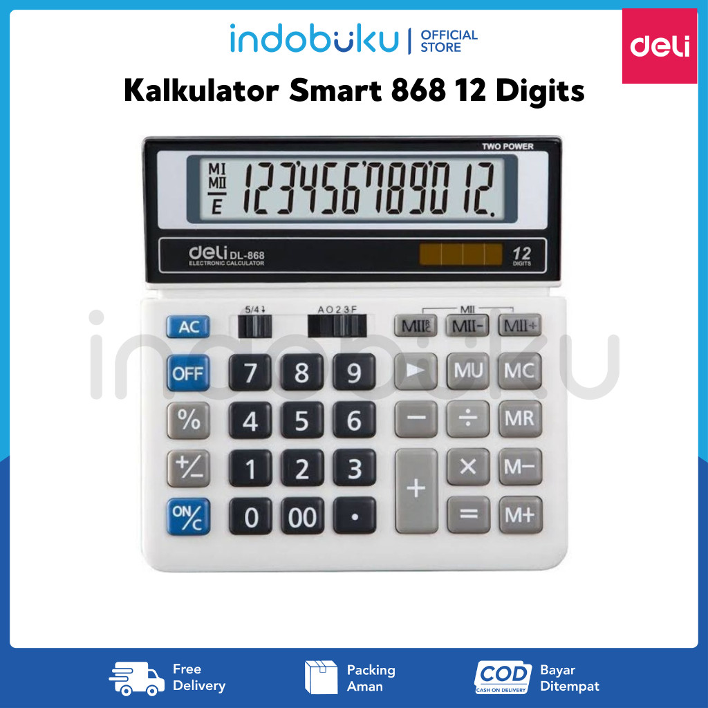 

Kalkulator Smart Deli 868 12 Digits