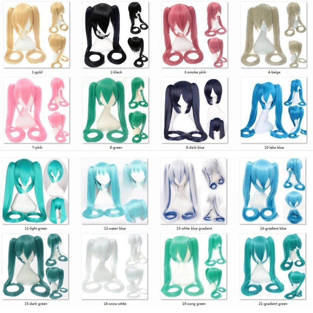 Wig Cosplay Miku 120cm Wig Black Rock Shooter Senbon Zakura Wig rambut sintetis tahan panas panjang 